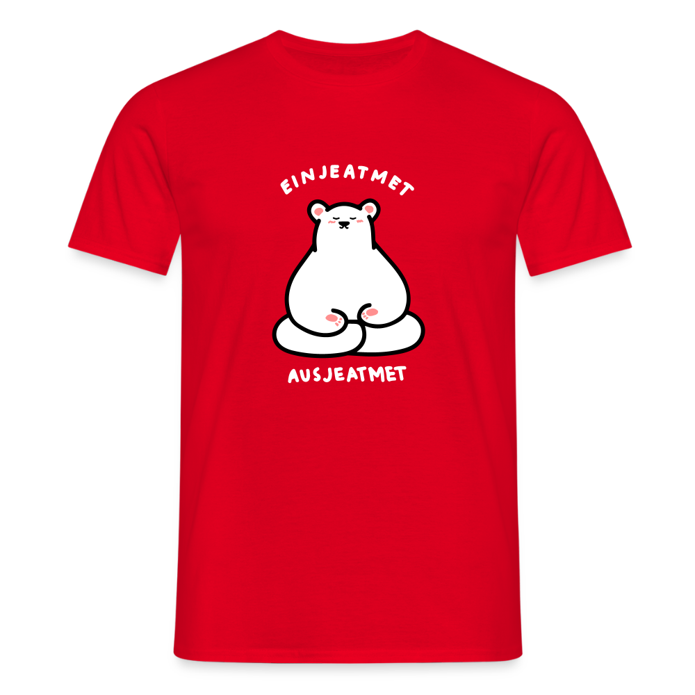 Einjeatmet - Männer Premium T-Shirt - Rot