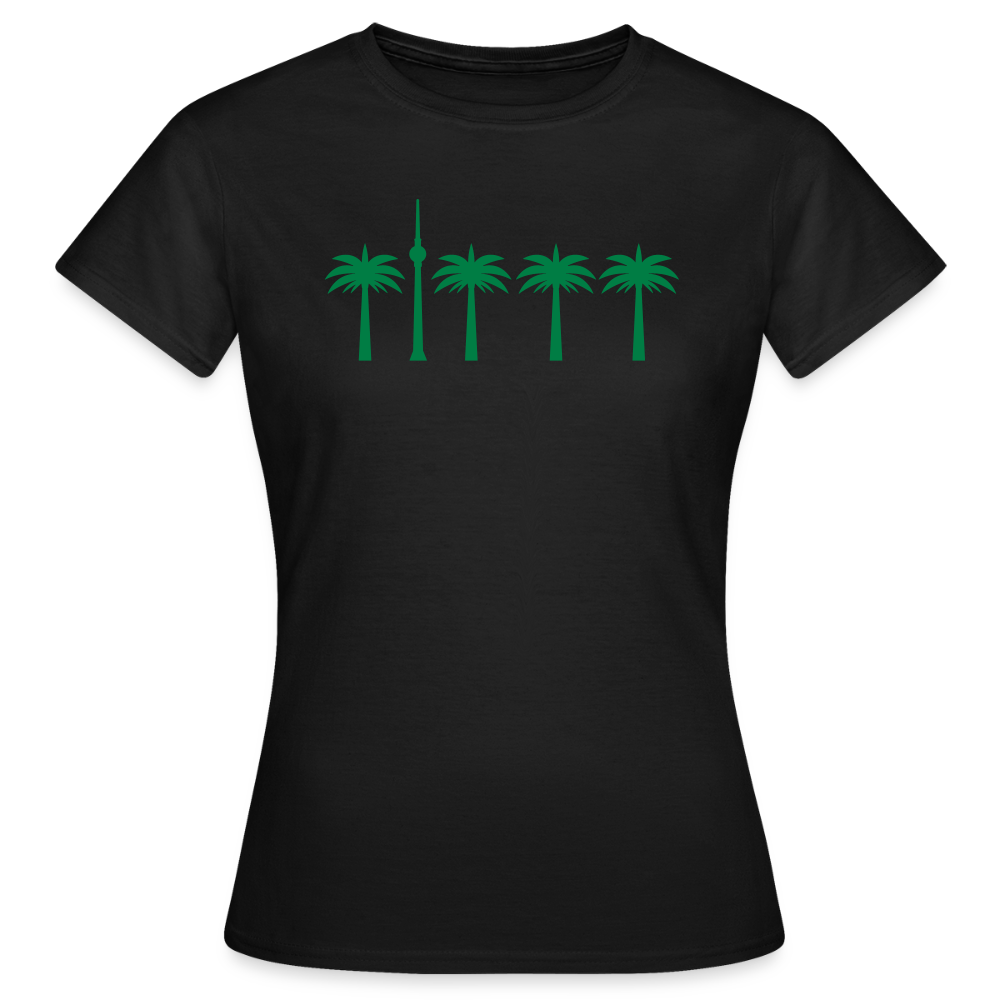 Berlin unter Palmen - Frauen Premium T-Shirt - Schwarz