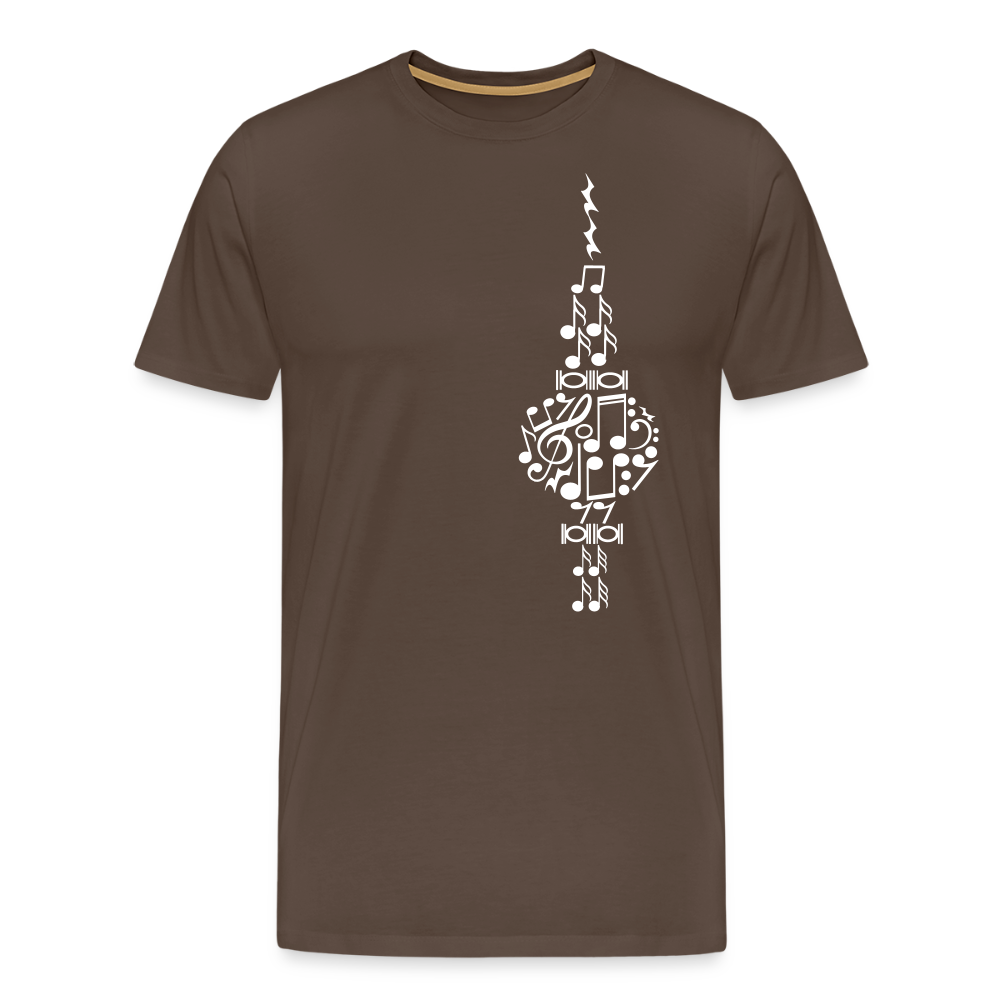 Fernsehturm der Noten - Männer Premium T-Shirt - Edelbraun