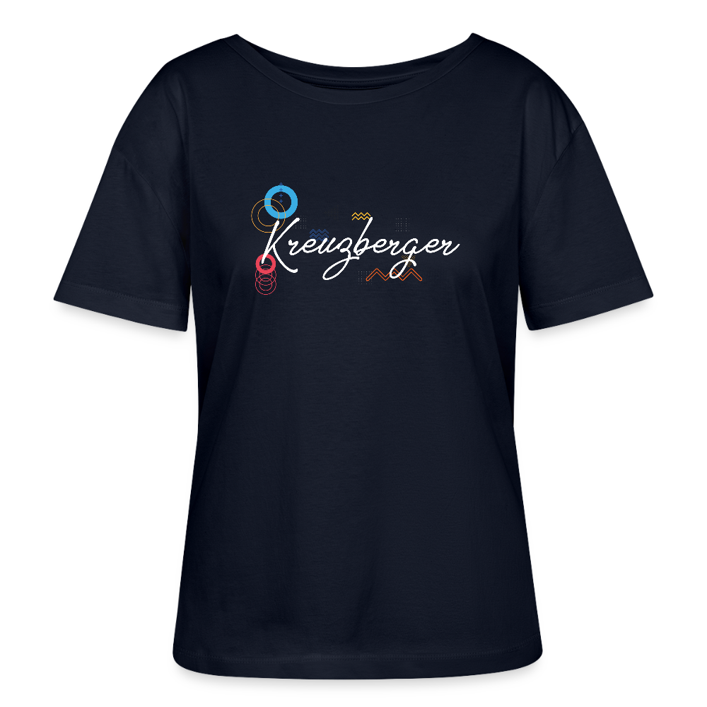 Kreuzbergerin - Relaxed Rundhals Frauen Bio-T-Shirt - Navy