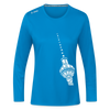 Fernsehturm Geometrie - Frauen Sport Langarmshirt - Saphirblau