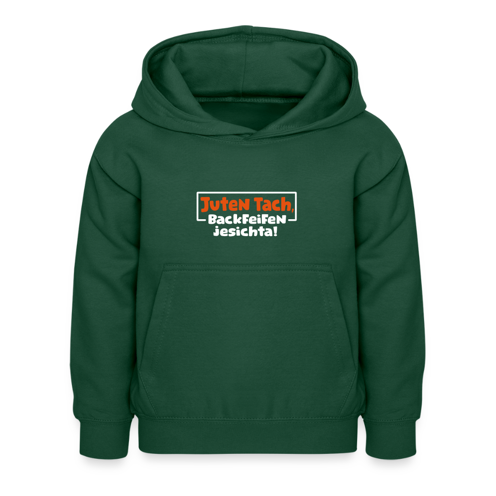 Juten Tach, Backfeifenjesichta! - Kinder Hoodie - Flaschengrün