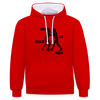 Mo le cule Man - Kontrast Hoodie - Rot/Weiß