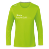 Sorry, keene Zeit! - Frauen Sport Langarmshirt - Neongrün