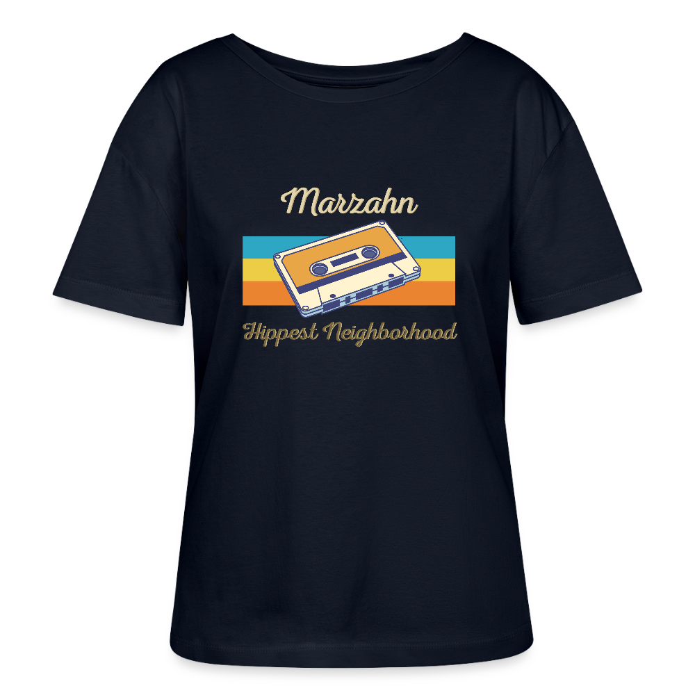 Marzahn Hippest Neighborhood - Relaxed Rundhals Frauen Bio-T-Shirt - Navy