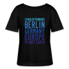 Charlottenburg - Earth - Relaxed Rundhals Frauen Bio-T-Shirt - Schwarz