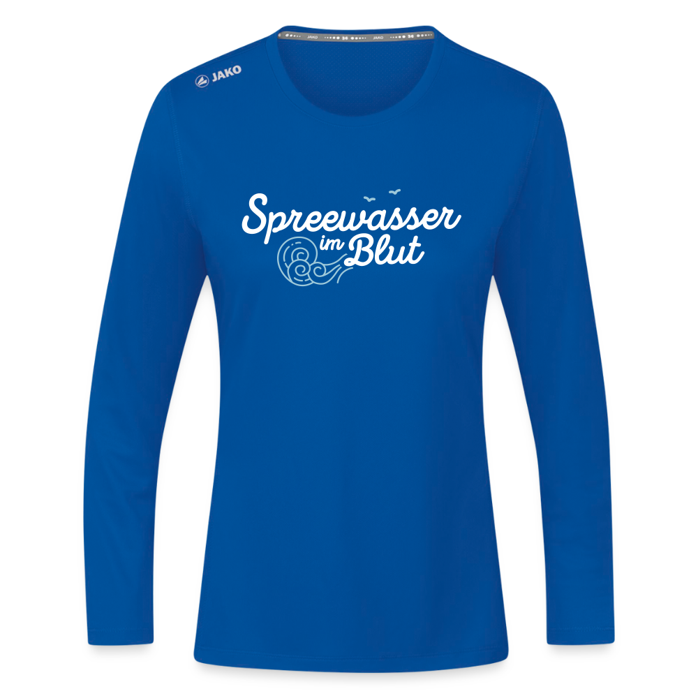 Spreewasser im Blut - Frauen Sport Langarmshirt - Royalblau