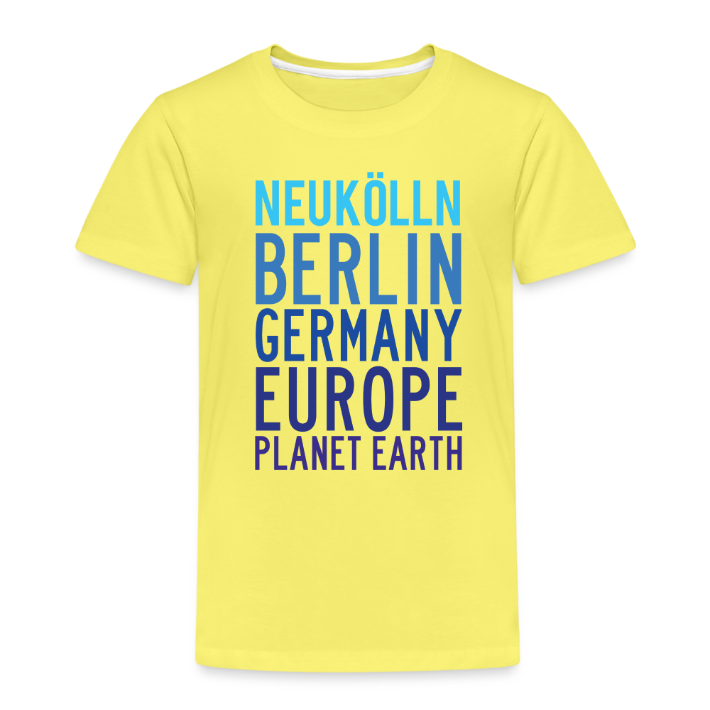 Neukölln Planet Earth - Kinder Premium T-Shirt - Gelb