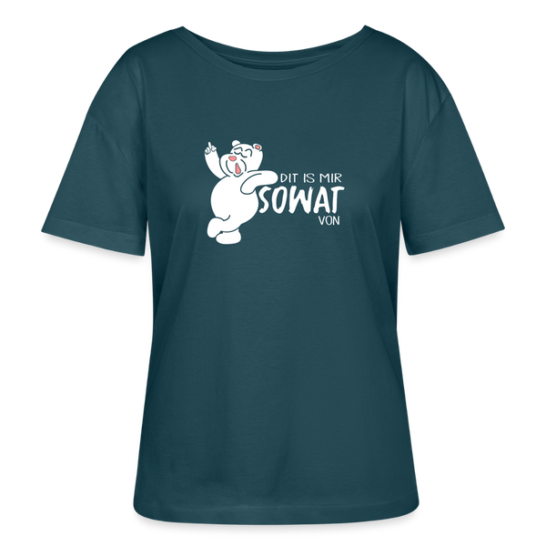 Dit is mir sowat von - Relaxed Rundhals Frauen Bio-T-Shirt - Dunkles Petrol