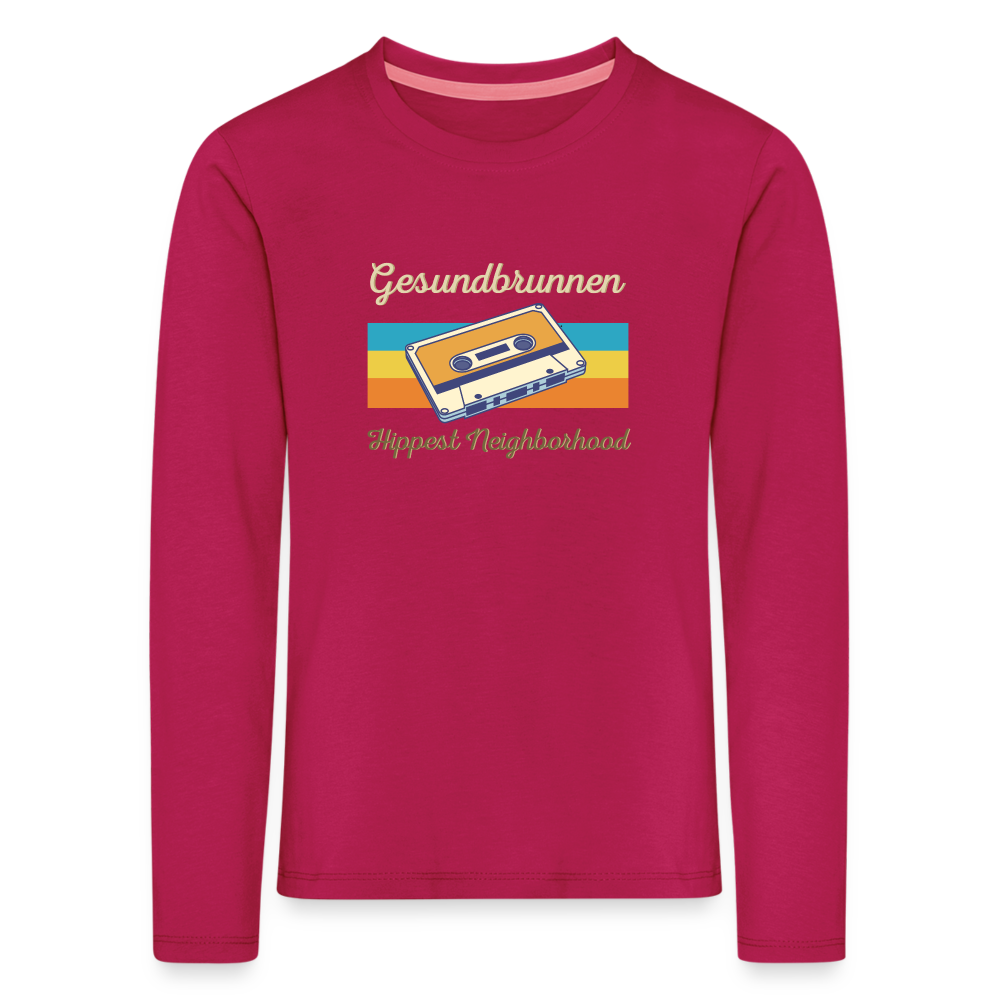 Gesundbrunnen Hippest Neighborhood - Kinder Langarmshirt - dunkles Pink
