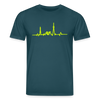 Herzschlag für Fahrradfahrer - Unisex Bio T-Shirt - Dunkles Petrol