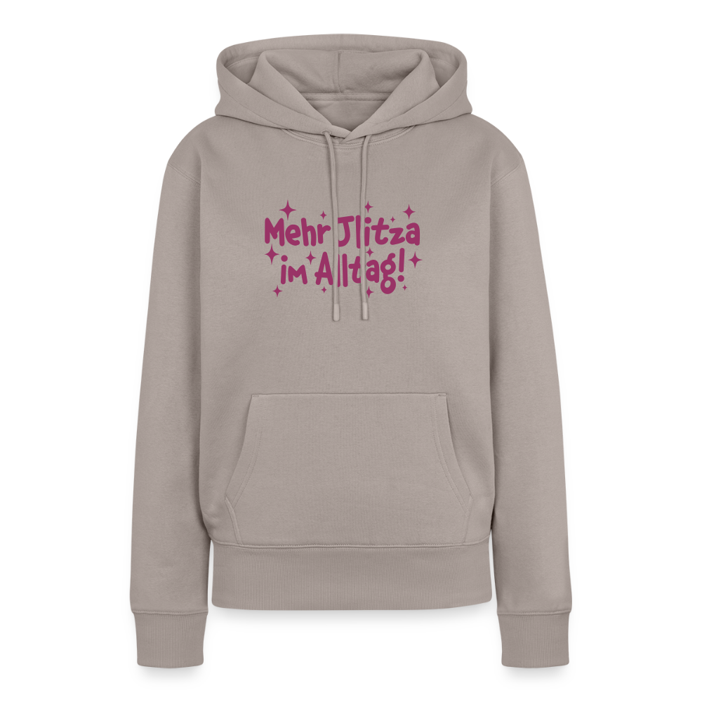 Mehr Jlitzer im Alltag! - Frauen Premium Hoodie - Taupe