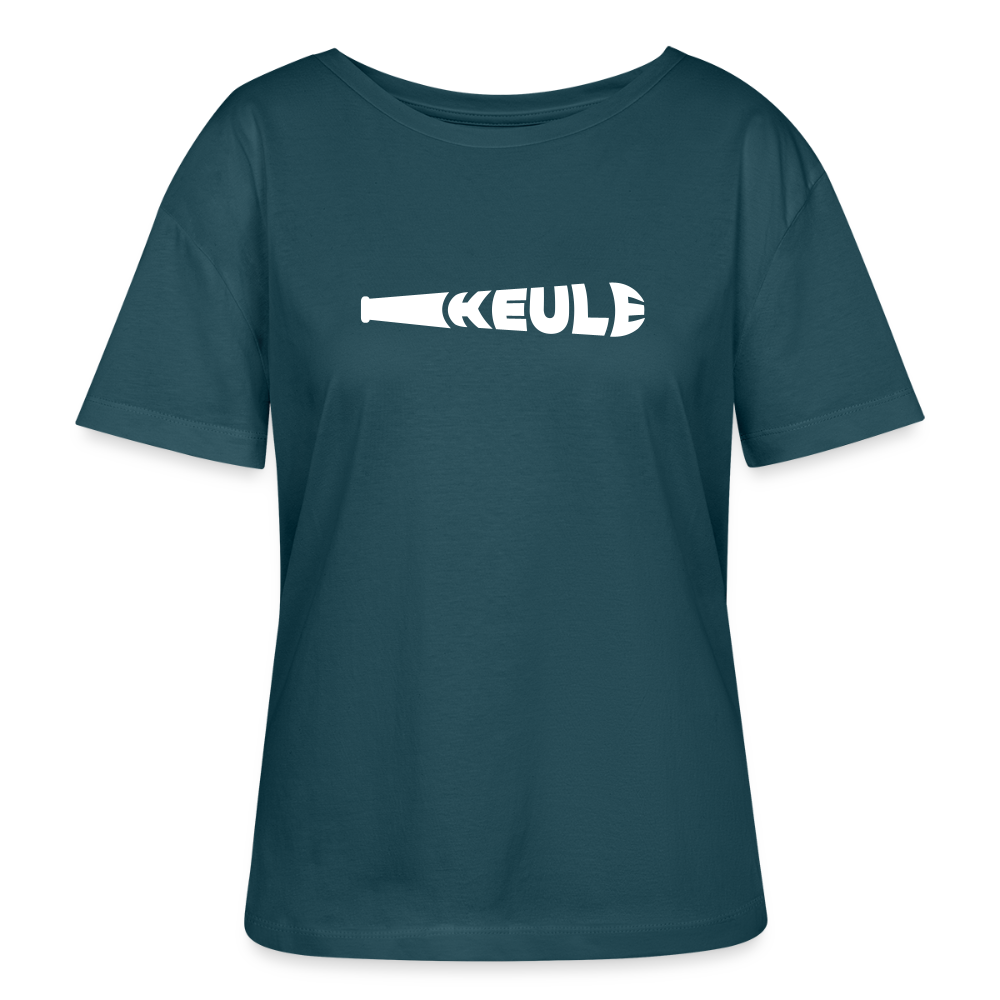Keule - Relaxed Rundhals Frauen Bio-T-Shirt - Dunkles Petrol