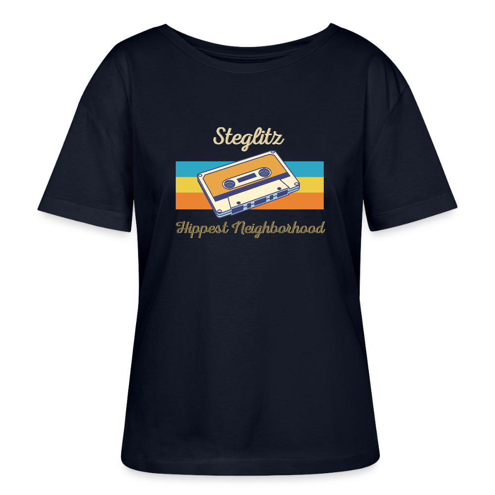 Steglitz Hippest Neighborhood - Relaxed Rundhals Frauen Bio-T-Shirt - Navy