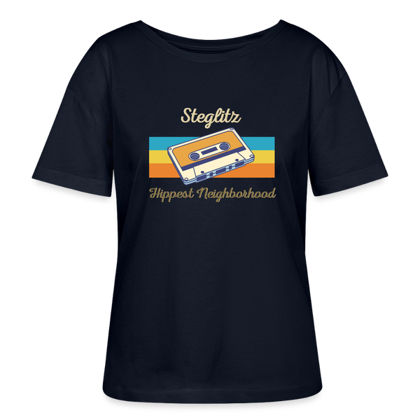 Steglitz Hippest Neighborhood - Relaxed Rundhals Frauen Bio-T-Shirt - Navy