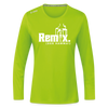 Remix. - Frauen Sport Langarmshirt - Neongrün