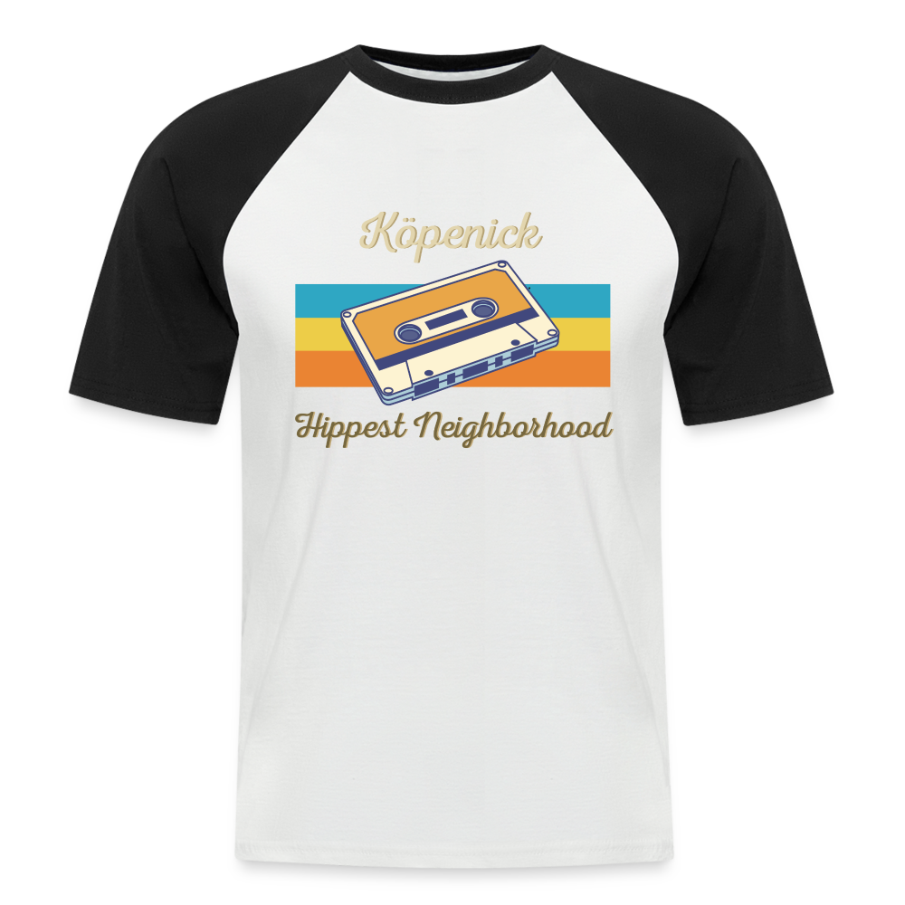 Köpenick Hippest Neighborhood - Männer Baseball T-Shirt - Weiß/Schwarz