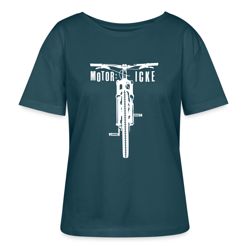Motor icke - Relaxed Rundhals Frauen Bio-T-Shirt - Dunkles Petrol
