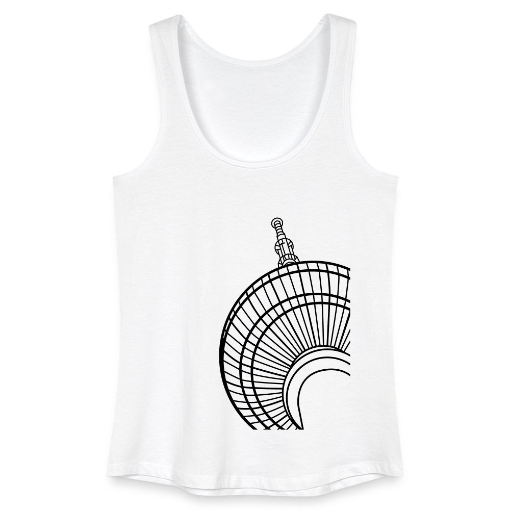 Der Turm von unten - schwarz - Frauen Bio Tank Top - Weiß