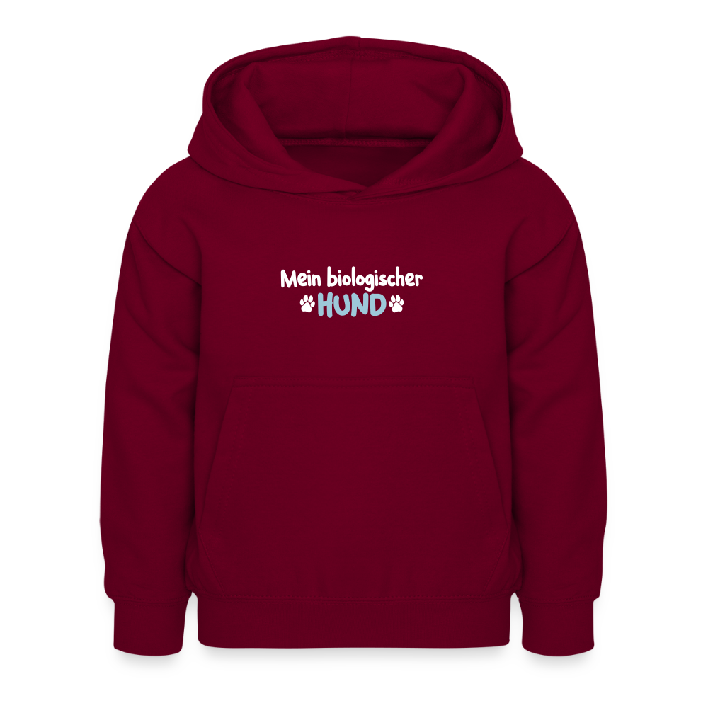 Mein biologischer Hund. - Kinder Hoodie - Bordeaux