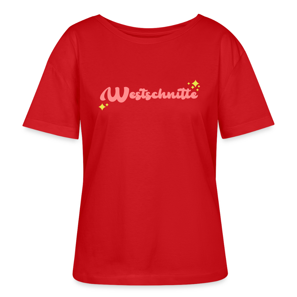 Westschnitte - Relaxed Rundhals Frauen Bio-T-Shirt - Rot