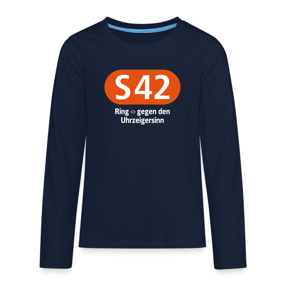 S42 - Teenager Langarmshirt - Navy