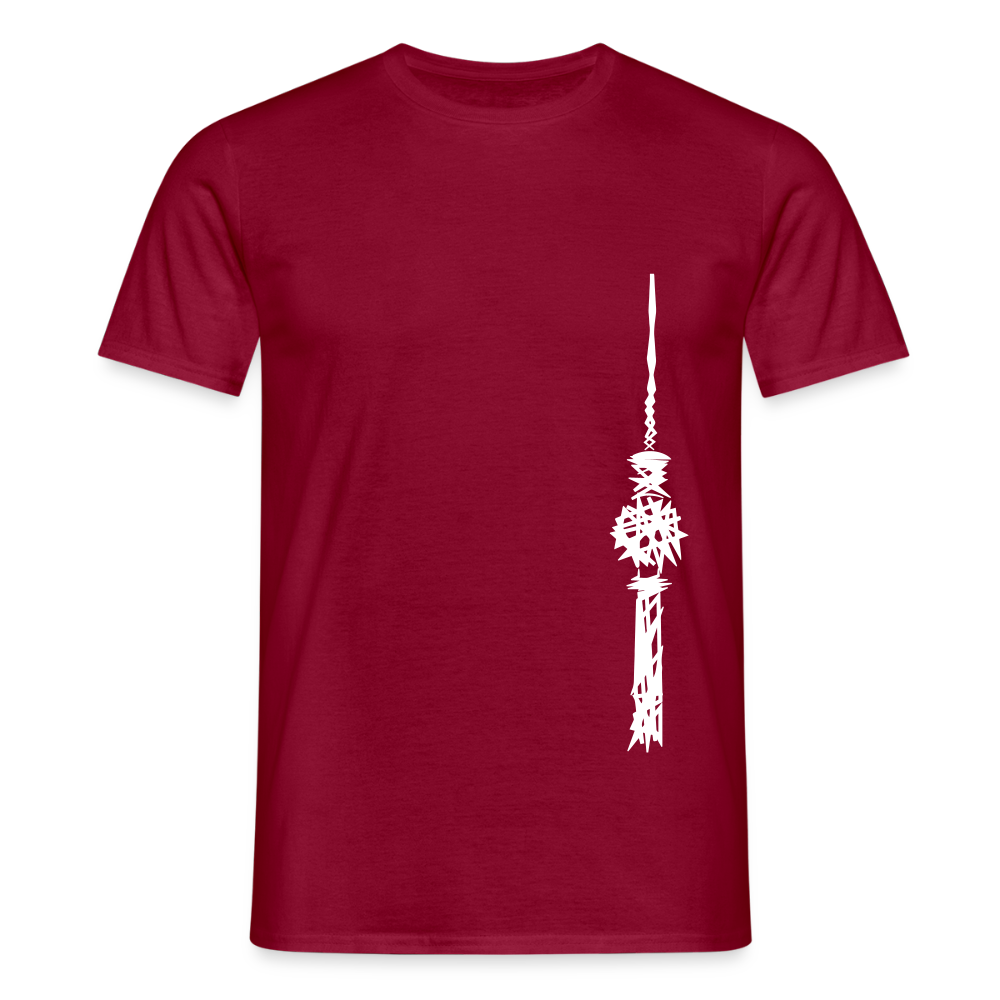 Fernsehturm Zick zack - Männer Premium T-Shirt - Ziegelrot
