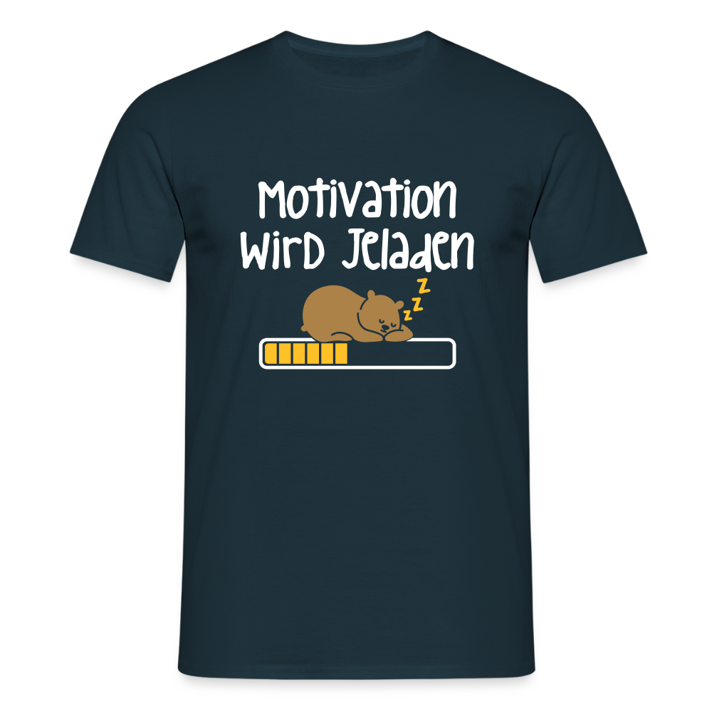 Motivation Wird Jeladen Warten - Männer Premium T-Shirt - Navy