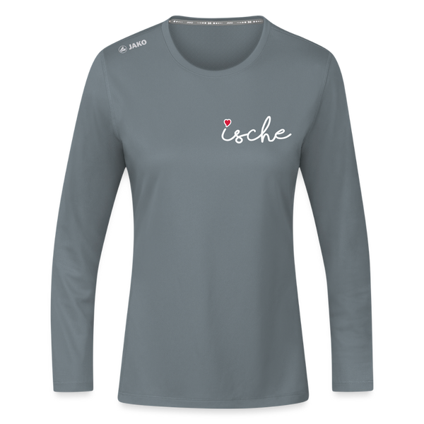 Ische - Frauen Sport Langarmshirt - Grau