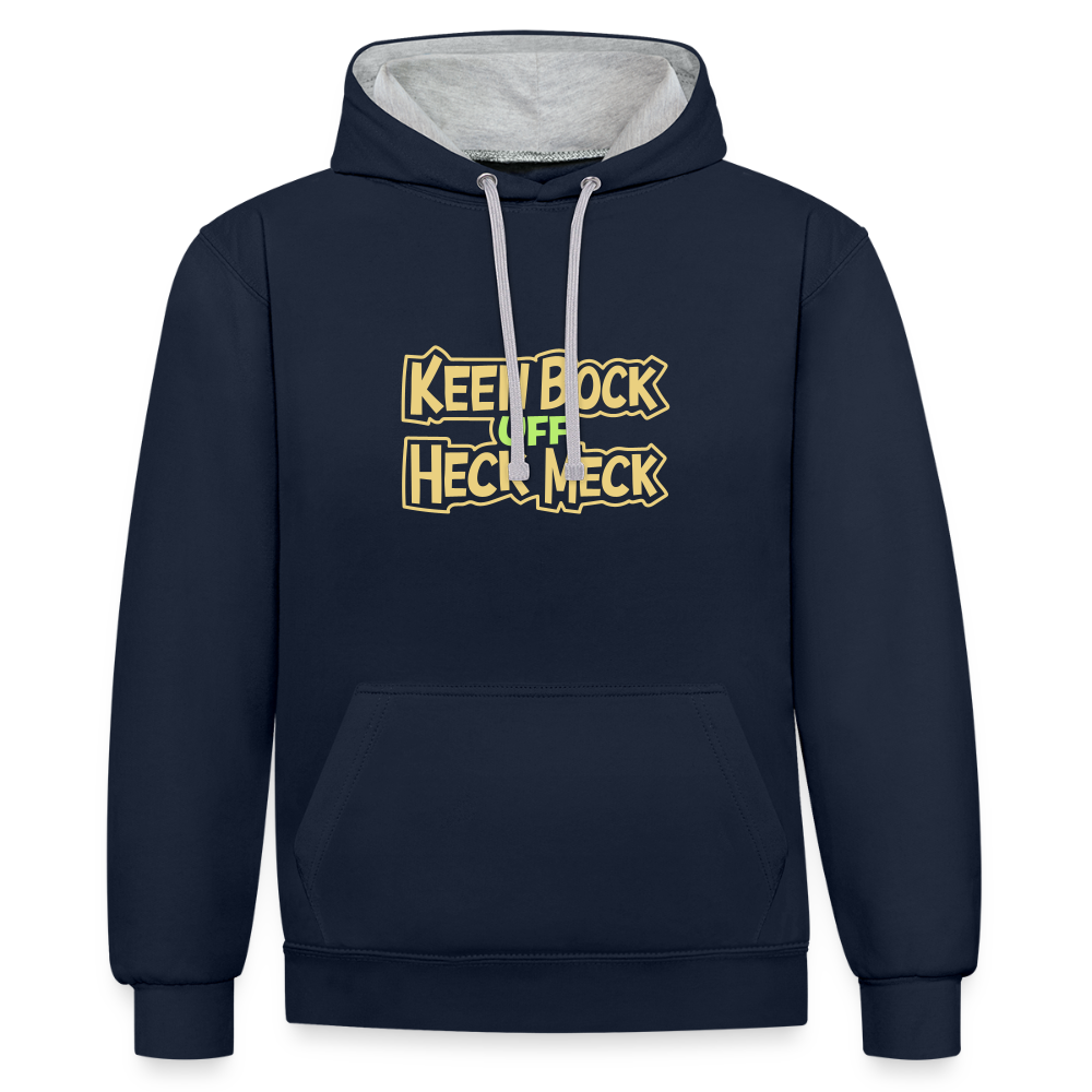 Keen Bock uff Heck Meck - Kontrast Hoodie - Navy/Grau meliert