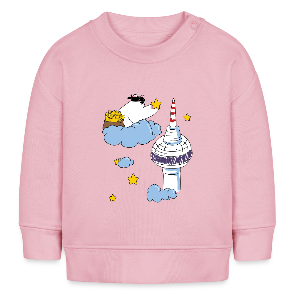 Berliner Bär bei Nacht - Baby Bio Pullover - Hellrosa