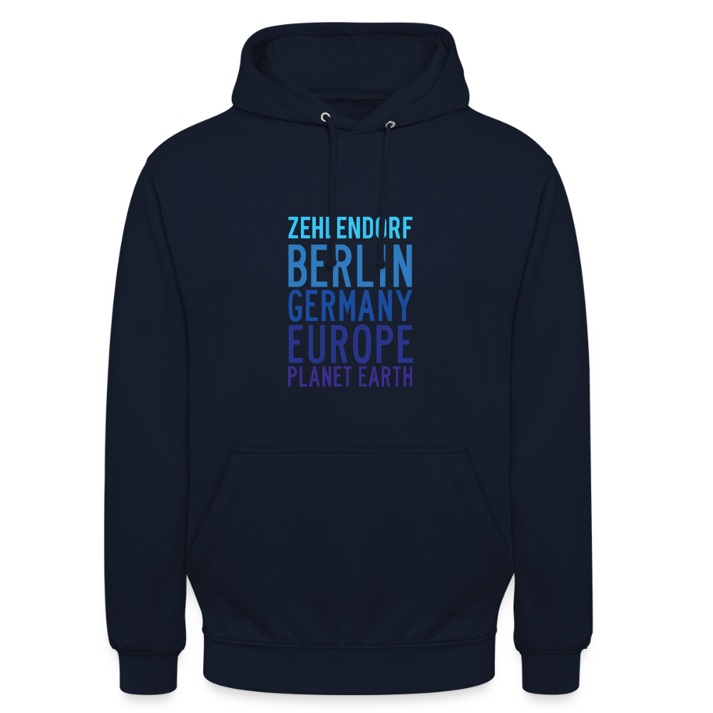 Zehlendorf Planet Earth - Unisex Hoodie - Navy