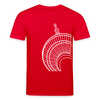 Der Turm von unten - weiß - Unisex Bio T-Shirt - Rot