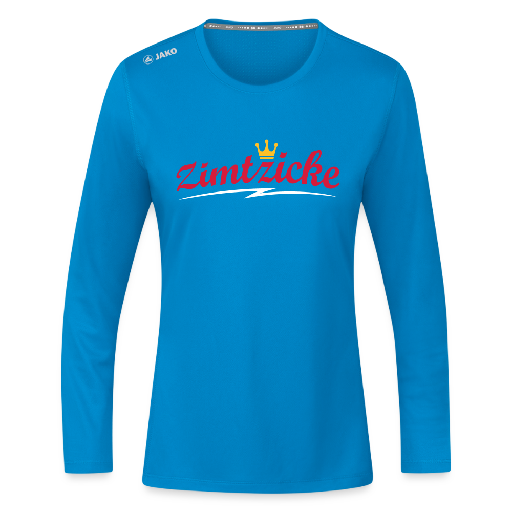 Zimtzicke - Frauen Sport Langarmshirt - Saphirblau