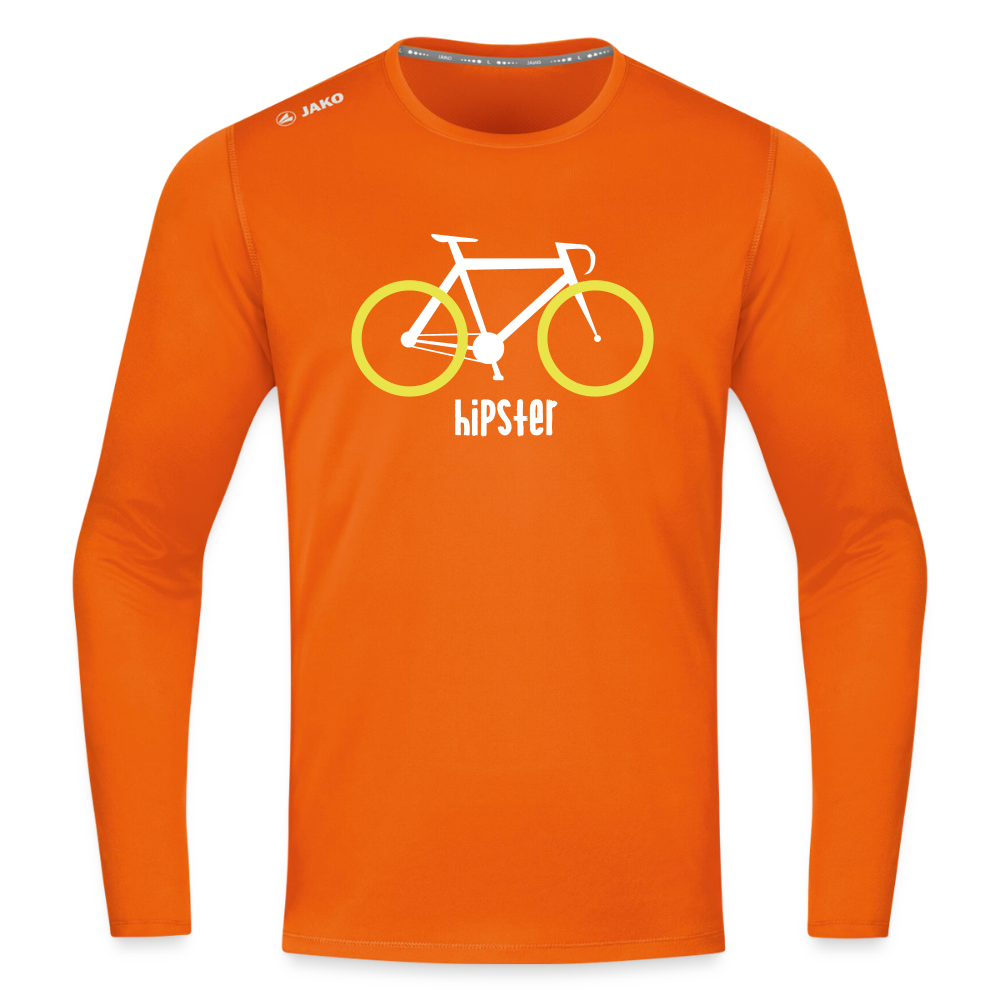 Hipster - Männer Sport Langamshirt - Neonorange