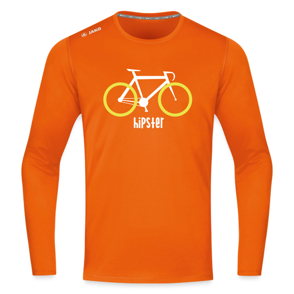 Hipster - Männer Sport Langamshirt - Neonorange