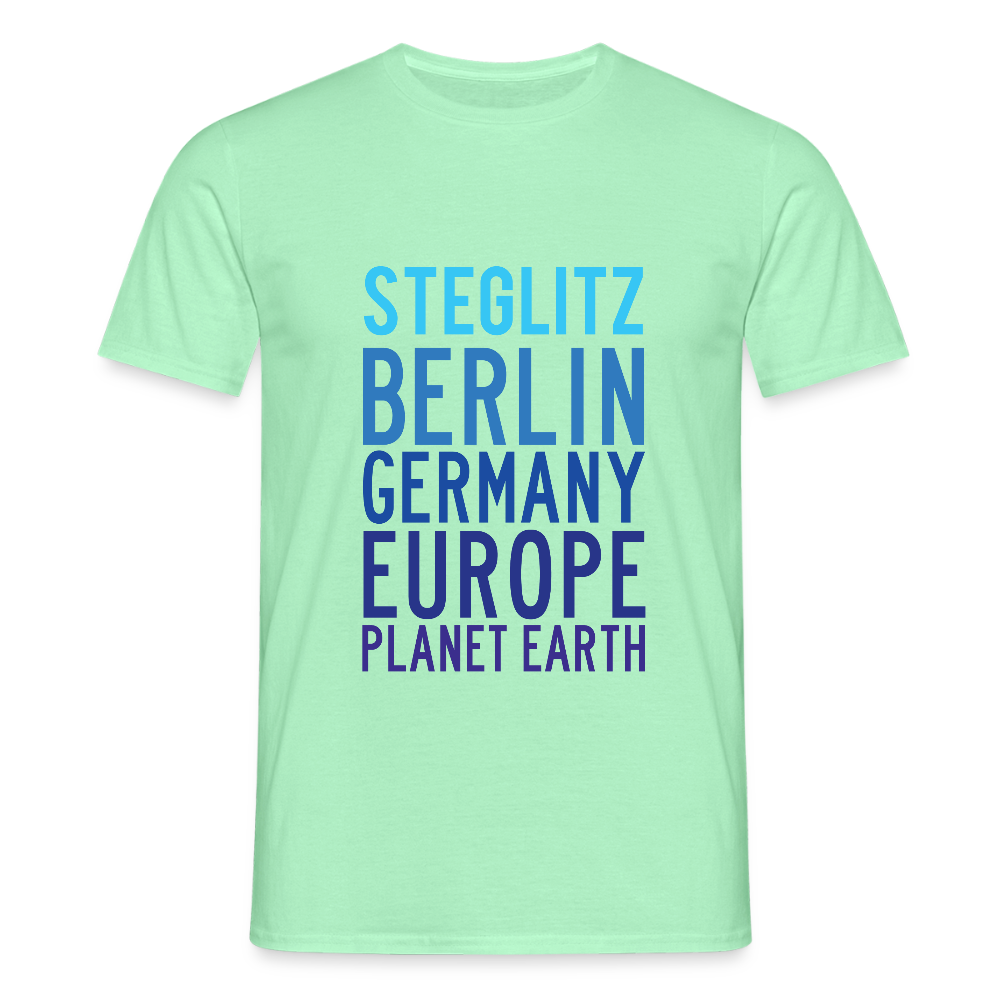 Steglitz Planet Earth - Männer Premium T-Shirt - Mintgrün