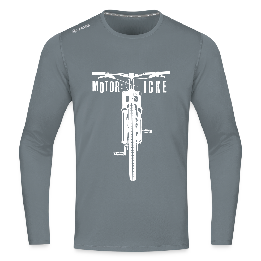 Motor icke - Männer Sport Langamshirt - Grau