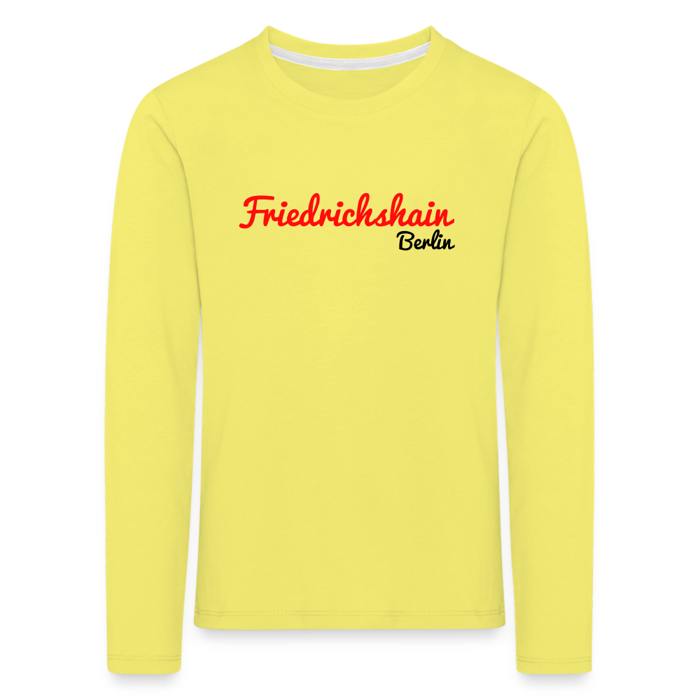 Friedrichshain Berlin - Kinder Langarmshirt - Gelb