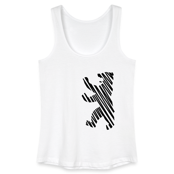 Berliner Bär im Netz - schwarz - Frauen Bio Tank Top - Weiß
