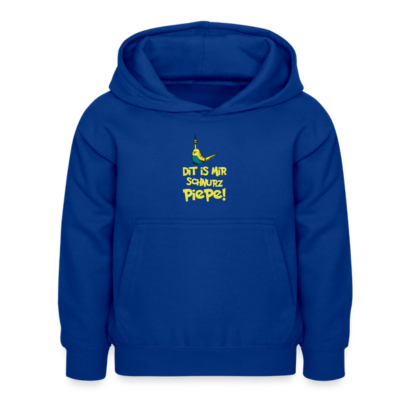 Schnurz Piepe mit Piep - Kinder Hoodie - Royalblau