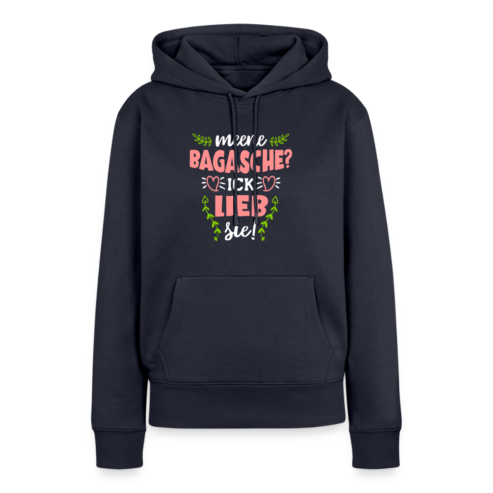 Meene Bagasche Ick Lieb Sie - Frauen Premium Hoodie - Navy