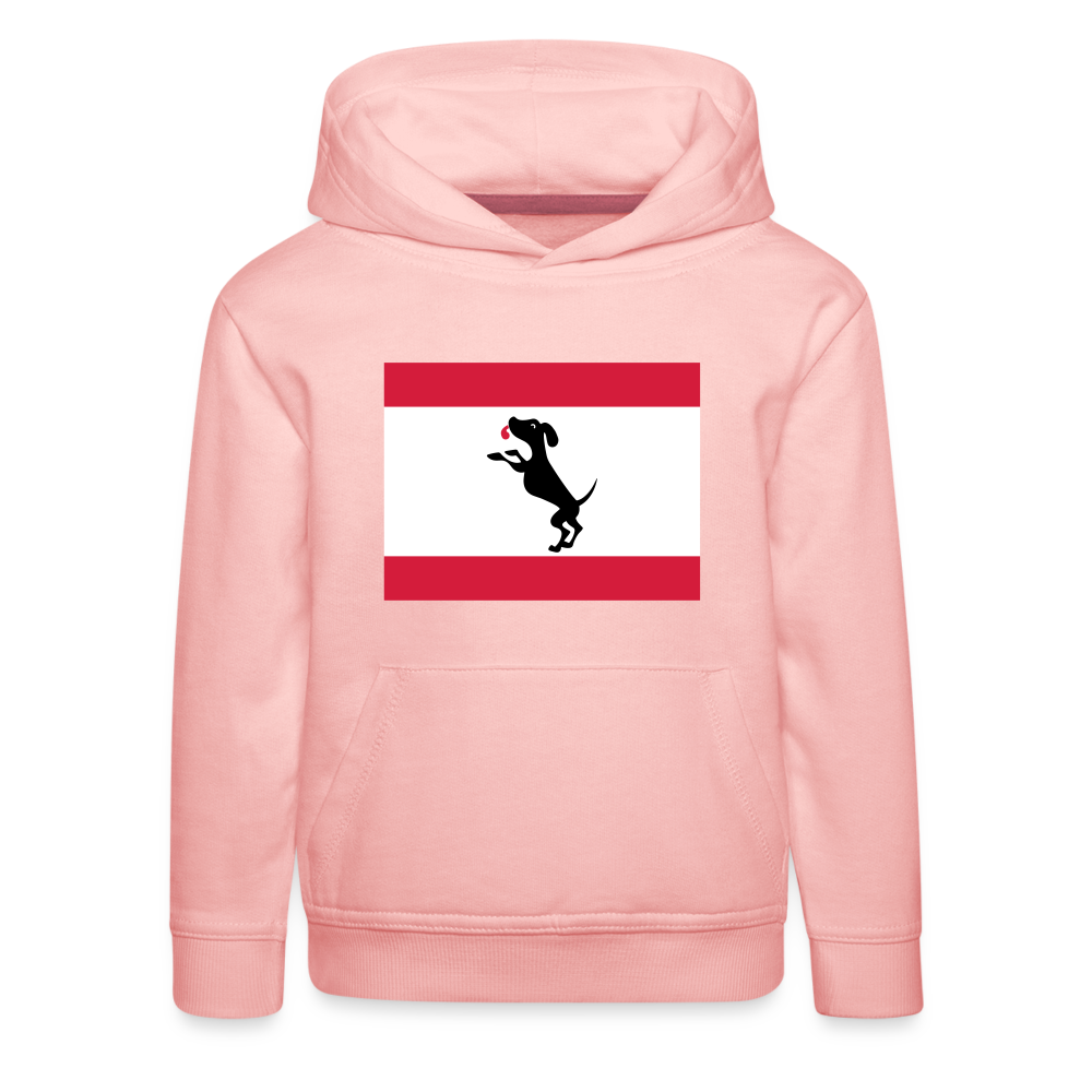 Berliner Flagge mit Hund - Kinder Premium Hoodie - Kristallrosa