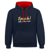 Episch! Von Jeburt an - Kontrast Hoodie - Navy/Rot