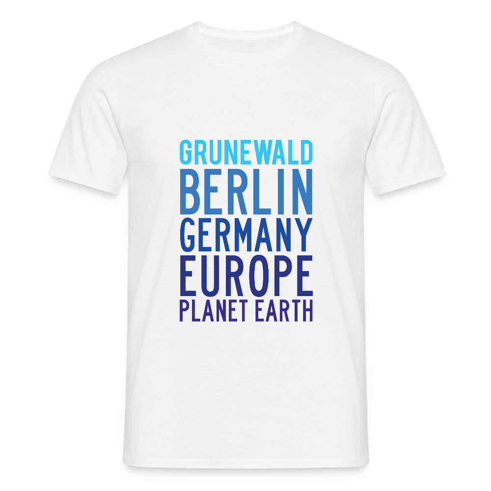 Grunewald Planet Earth - Männer Premium T-Shirt - Weiß