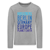 Kreuzberg - Planet Earth - Kinder Langarmshirt - Grau meliert