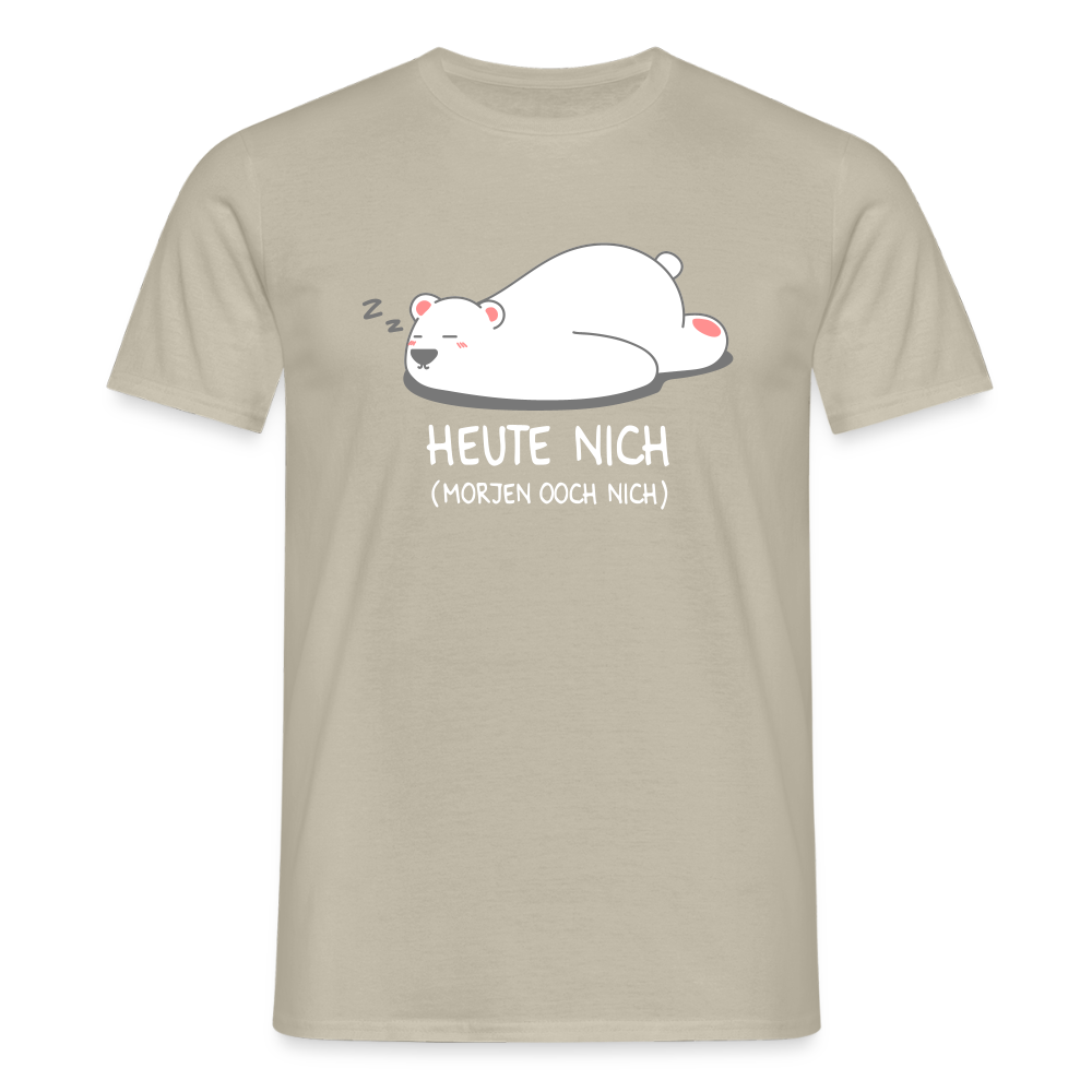 Heute nich! - Männer Premium T-Shirt - Sandbeige