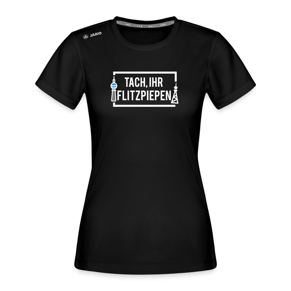 Tach ihr Flitzpiepen - Frauen Sport-Shirt - Schwarz