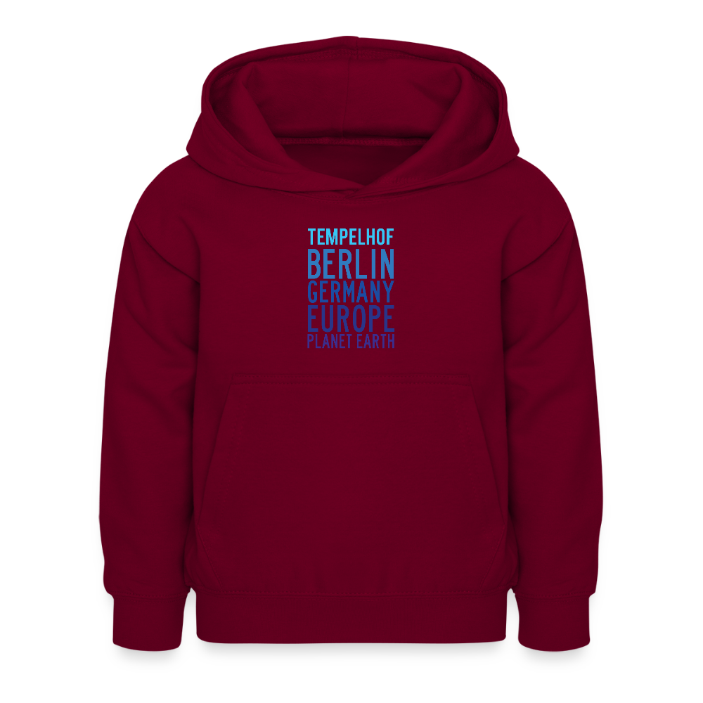 Tempelhof Planet Earth - Kinder Hoodie - Bordeaux
