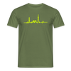 Herzschlag für Fahrradfahrer - Männer Premium T-Shirt - Militärgrün